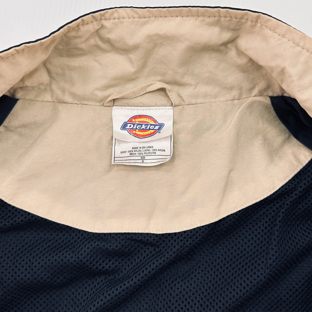 Dickies Men's Vintage Navy Zip Up Shell - Size XL