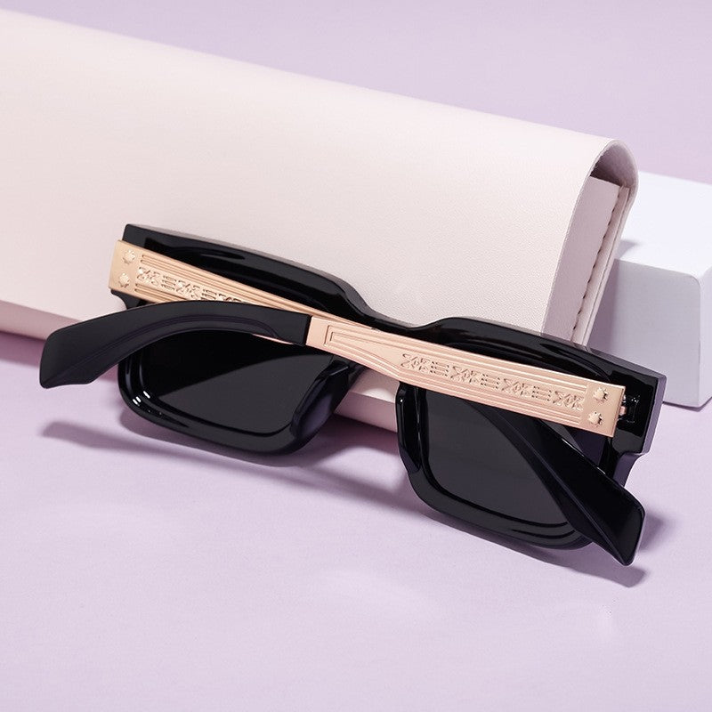 UV400 Unisex Full Square Frame Polarized Retro UV Protection Sunglasses