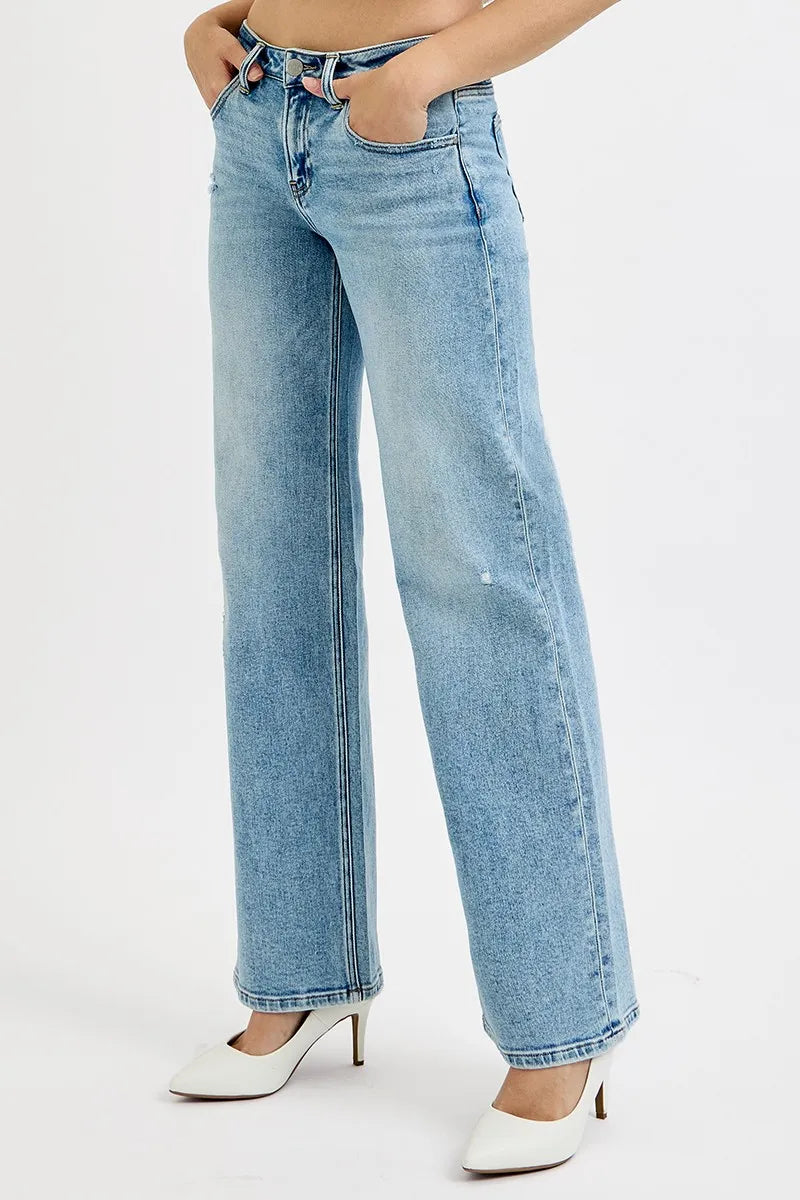 Full Size Low Rise Ankle Boyfriend Distressed Jeans Plus Size