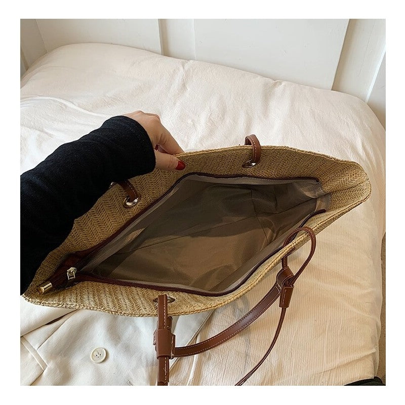 Handcrafted Oversized Woven Tote with Ample Storage