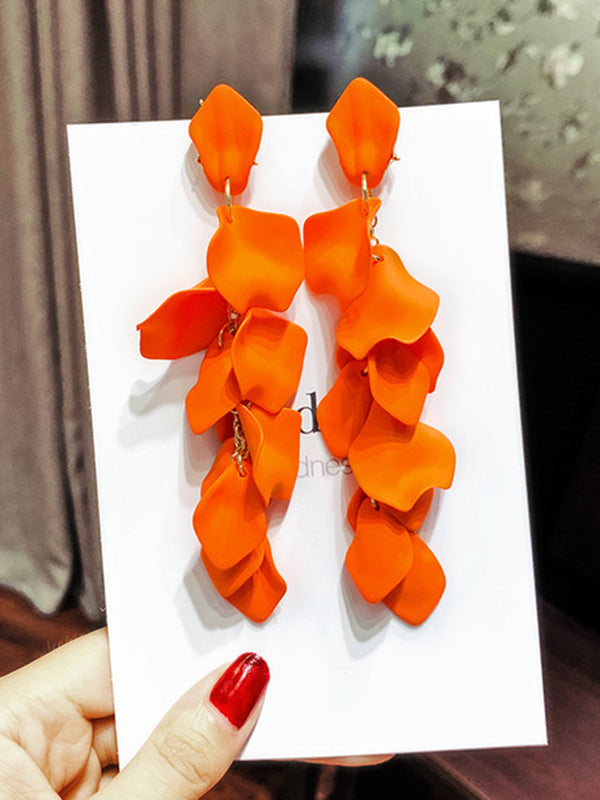 Trendy Tasseled Acrylic Earrings 闂傚倷鑳堕崑銊╁磿婵犳艾绠紒瀣垫厂shionable Accessories for Women