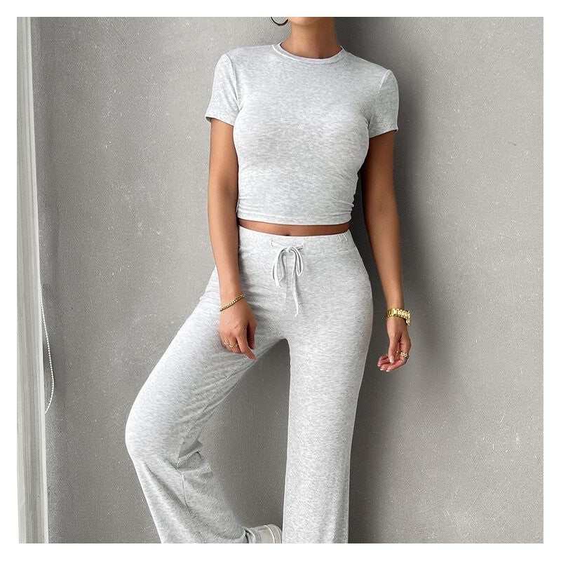 Stylish Monochrome Round Neck Urban Casual Suit