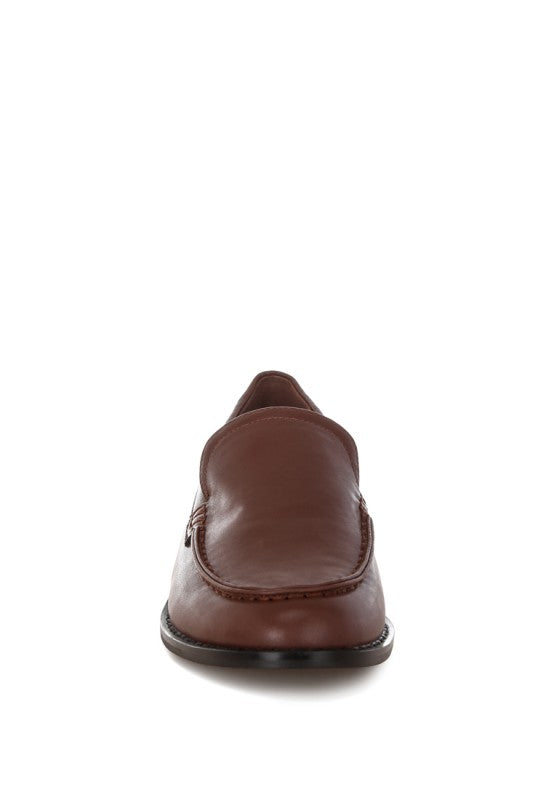 Ninto Low Heel Pleather Loafers