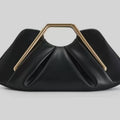 Women's Retro Framed Pleated Cloud Bag - Premium PU Leather Crossbody Handbag