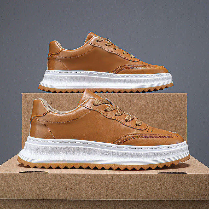 Trendy Breathable Lace-Up Sporty-Casual Shoes for Men – Round Toe Low Heel Sneakers