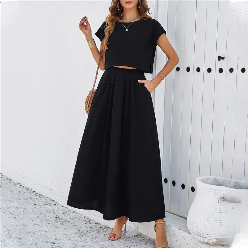 Sleeveless Top and Long Skirt Set - Casual Summer Outfit