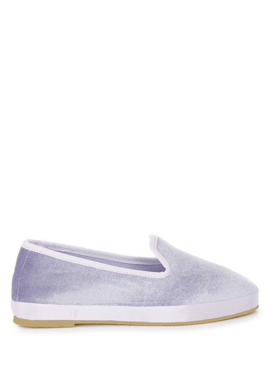 Saba Velvet Round Toe Slip-On Loafers