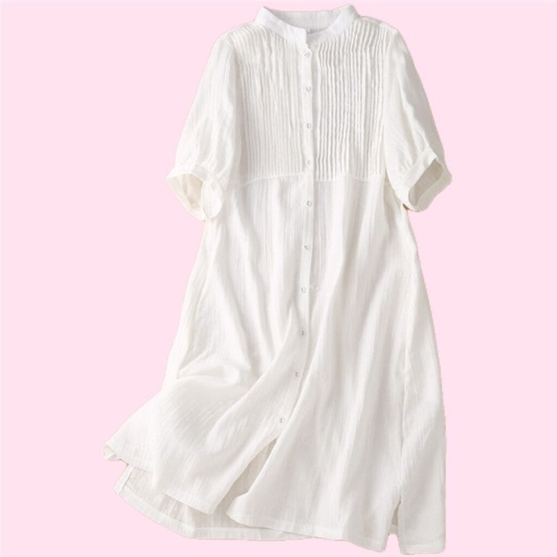 French Pleated Vintage Dress