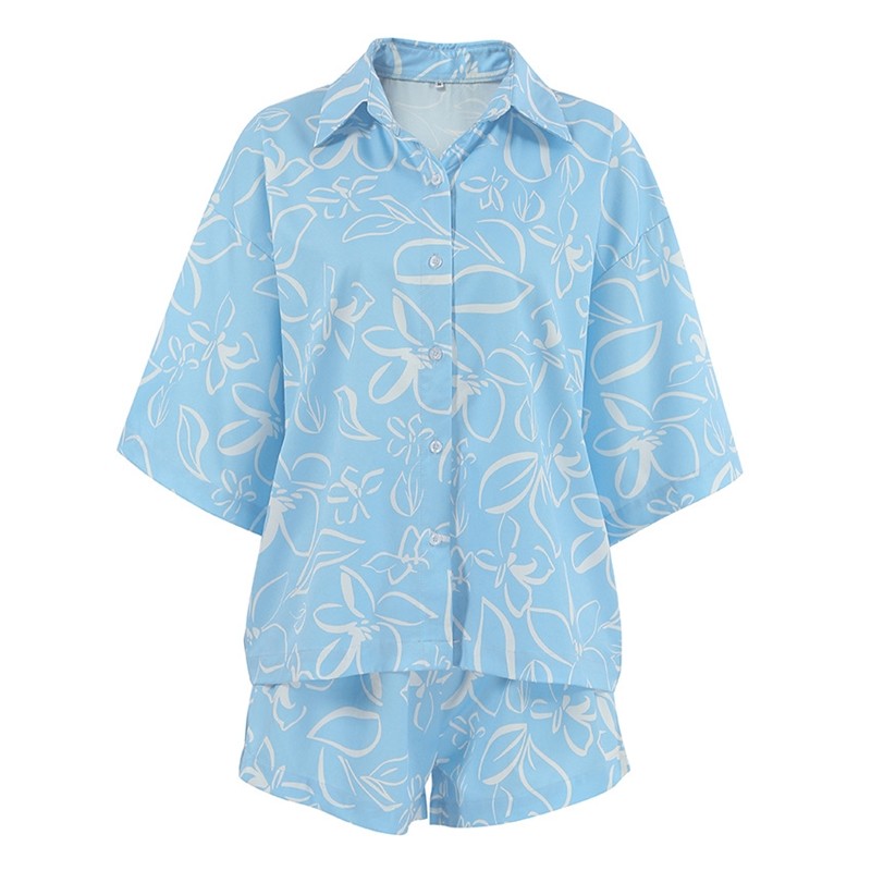 Floral Print Women's Cozy Pajama Set
