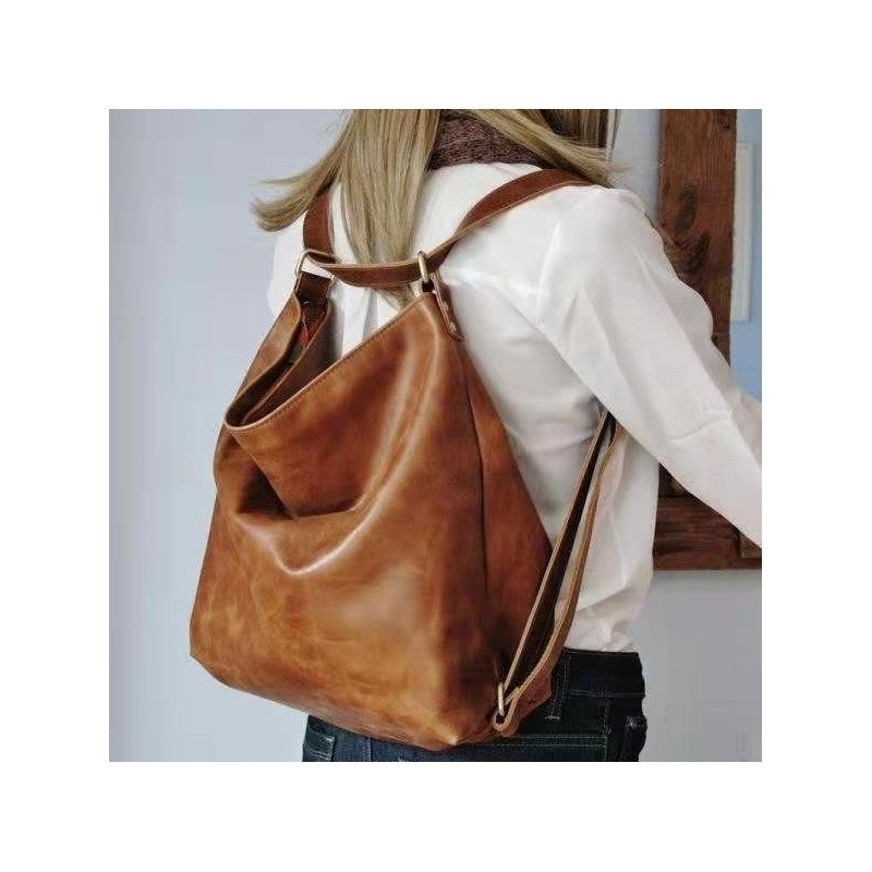 Stylish Oversized Soft Leather Backpack