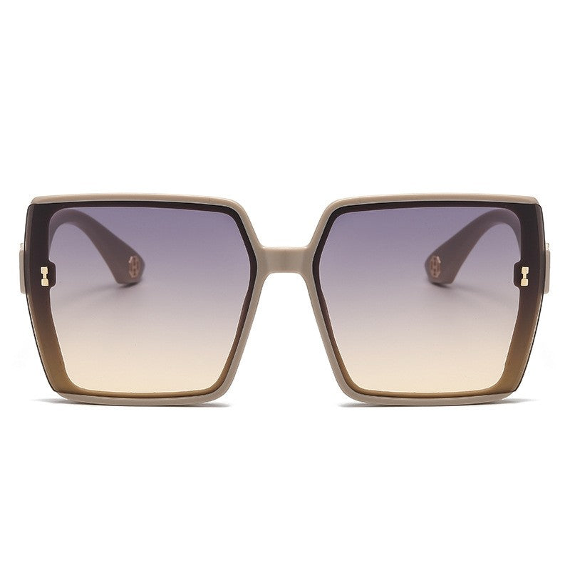 Fashion Large Square Frame UV400 Sun Protection Polarized Sunglasses
