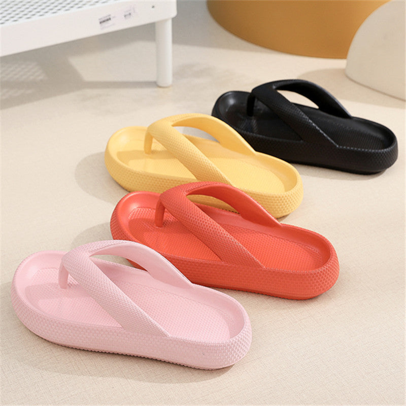 Unisex EVA Clip-Toe Slides | Non-Slip Thick Sole Bathroom Slippers