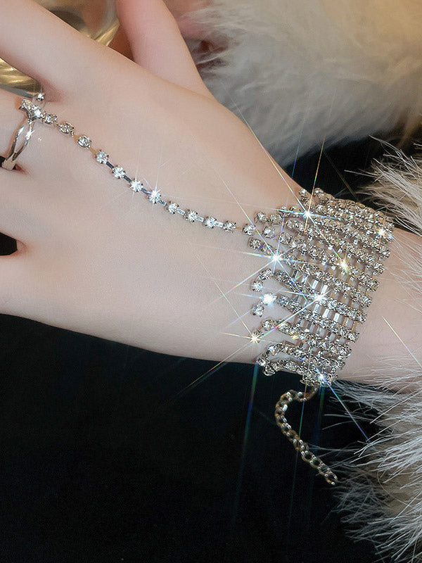 Rhine Stones Tasseled Bracelet Accessories