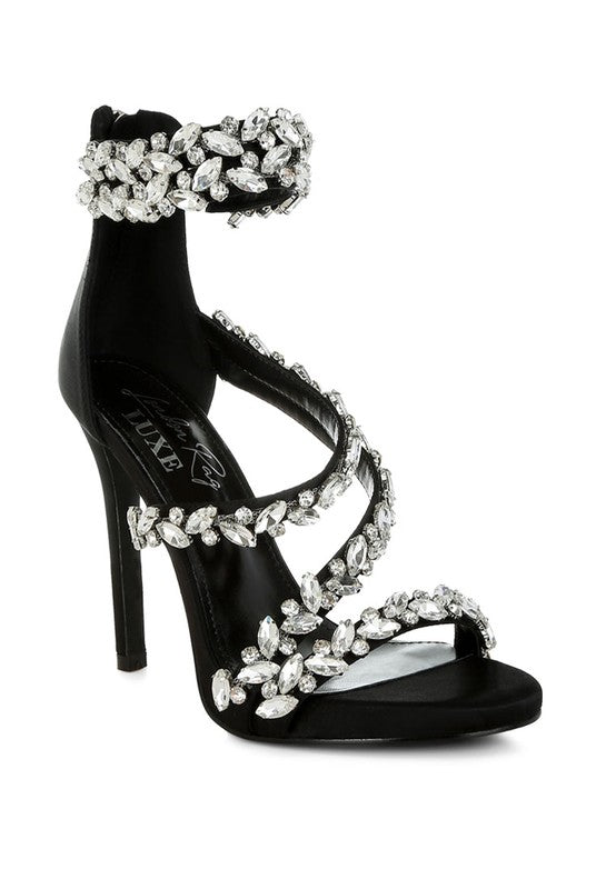Korna Diamante Embellished Stiletto Heel Sandals