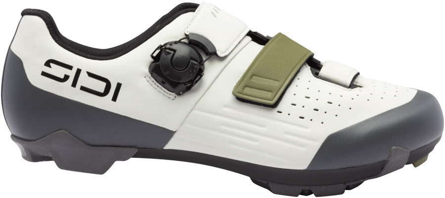 SIDI Silvis XC Clipless Shoes - Mens Ice White/Olive Green 43.5