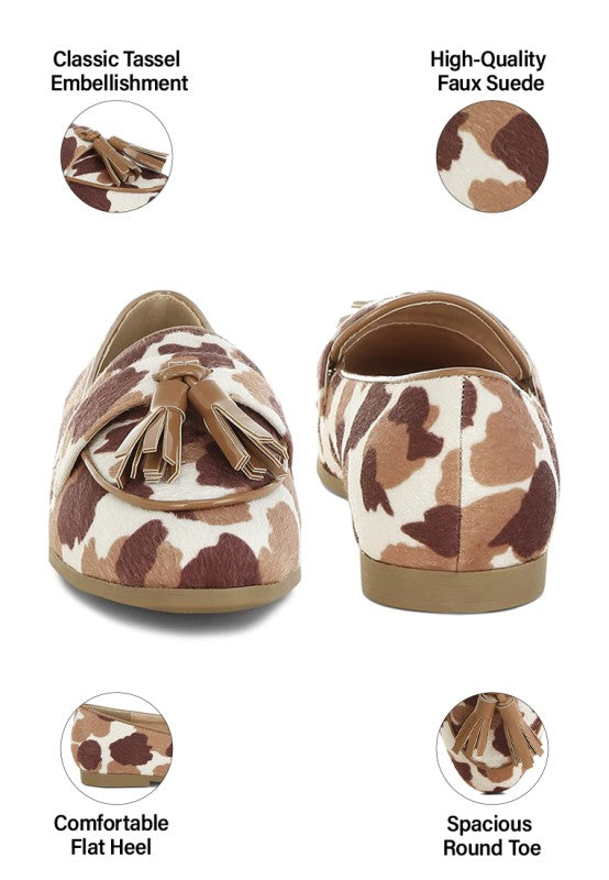 Moraug Faux Suede Tassels Loafers