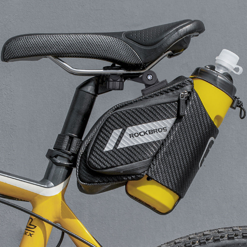 Bicycle Rear Bag – 1.5L Carbon-Look PU Bike Seat Bag for Mountain & Road Cycling
