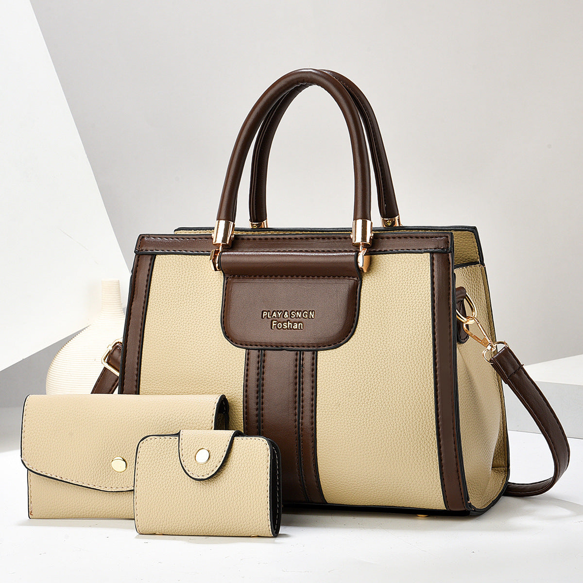 Women's Versatile Summer Tote Bag – Multi-Pocket PU Leather Crossbody Set