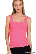 Seamless Winkle Stone Washed Tank Top