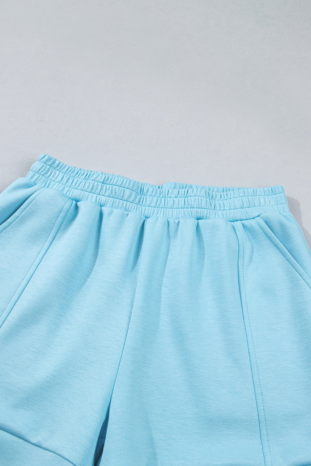 Myosotis Half Zip High Neck Tee Athleisure Short Set