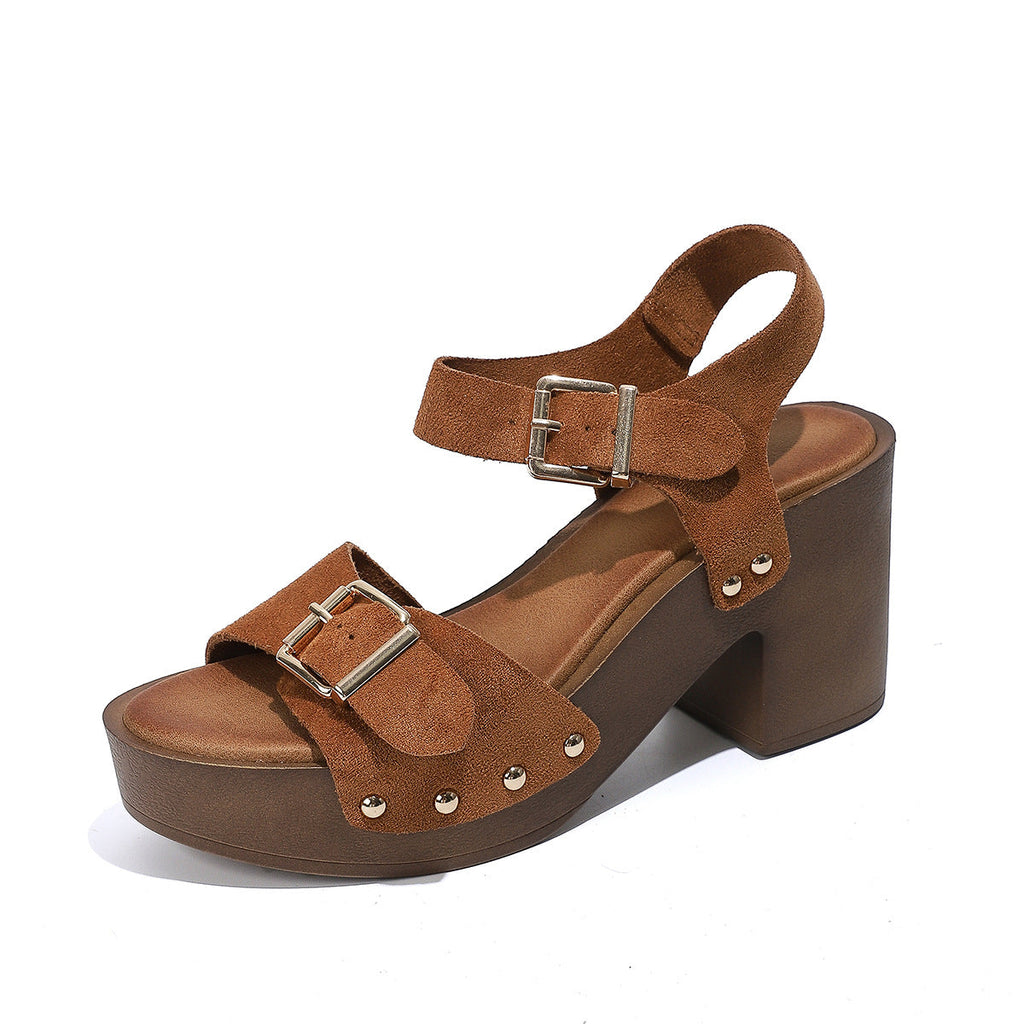 Waterproof Platform Chunky Heel Sandals