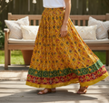 Cotton Jaipuri Lehenga Skirt - Traditional Print