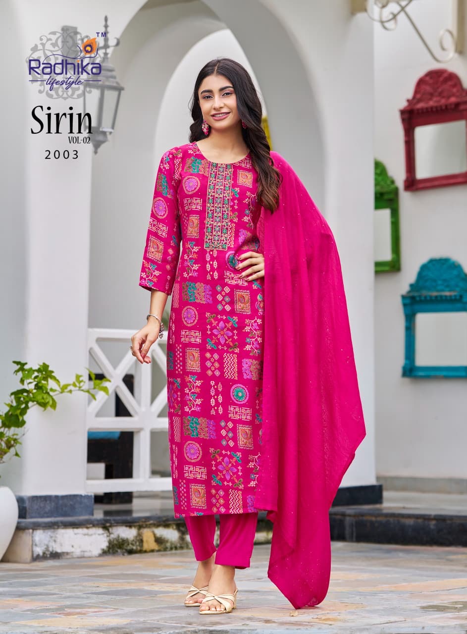Linen silk Kurti pant set