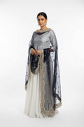 Navy blue party wear dupatta