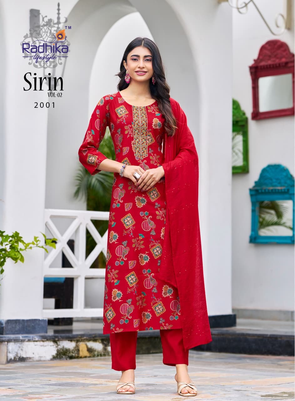 Linen silk Kurti pant set