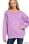 Fleece Boat Neck Sweatshirt