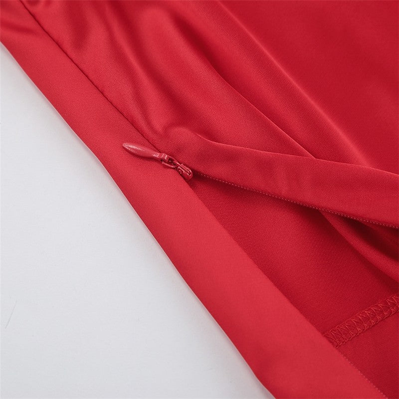 Sleek Satin Mermaid Skirt in Solid Color