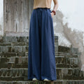 Elegant Tie-Waist Wide-Leg Pants in Solid Color
