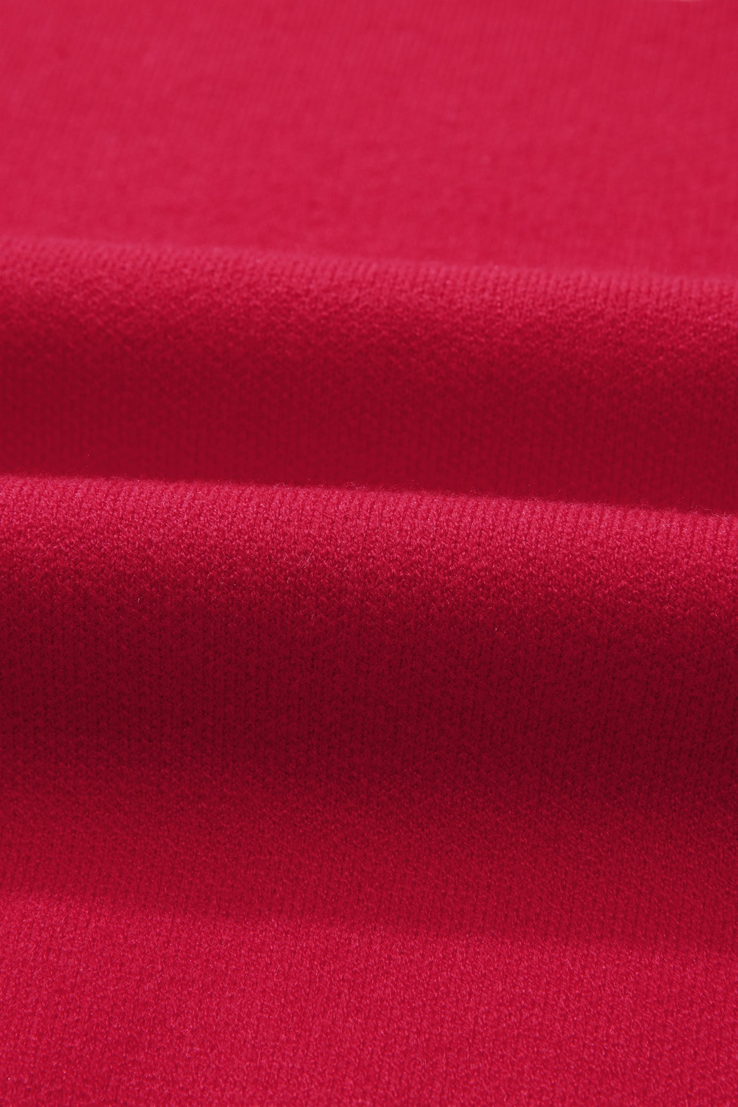 Fiery Red HO HO HO MERRY CHRISTMAS Drop Shoulder Loose Sweater