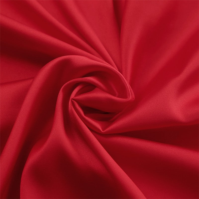 Sleek Satin Mermaid Skirt in Solid Color