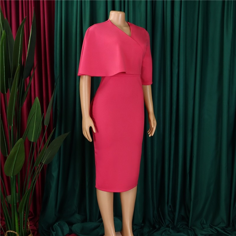 Professional Solid Color Bodycon Dress