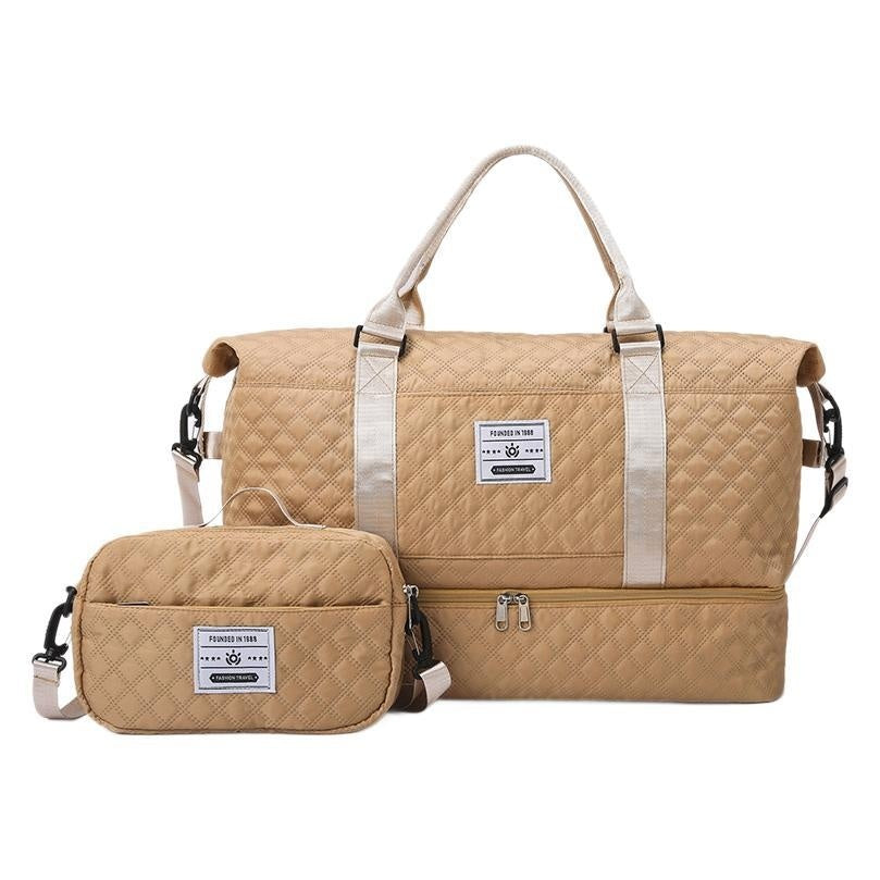 Large Capacity Quilted Crossbody Travel Bag
