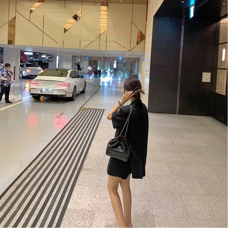 Solid Color Short Sleeve Suit Jacket and Shorts Set