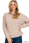 Ribbed Long Sleeve Hoodie