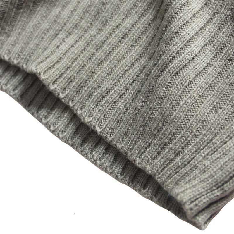 Sexy Hollow Out Solid Color Turtleneck Knit Sweater