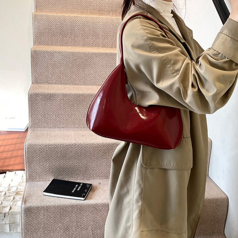 Retro Dumpling Bag - Soft PU Leather Shoulder Bag for Women