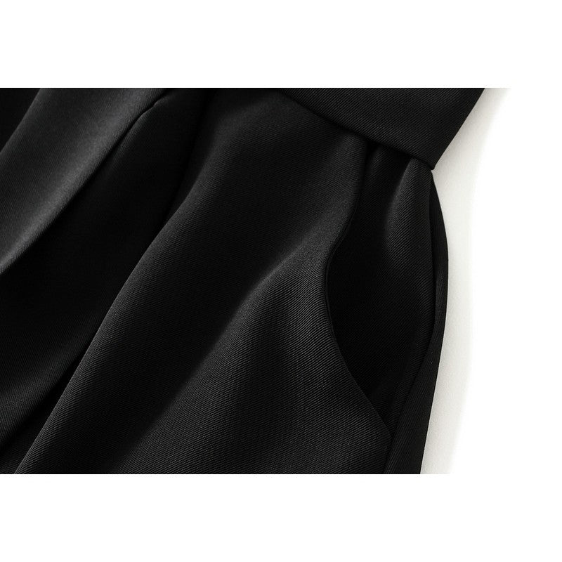 High-Waisted A-Line Skirt with Waist Tie in Solid Color