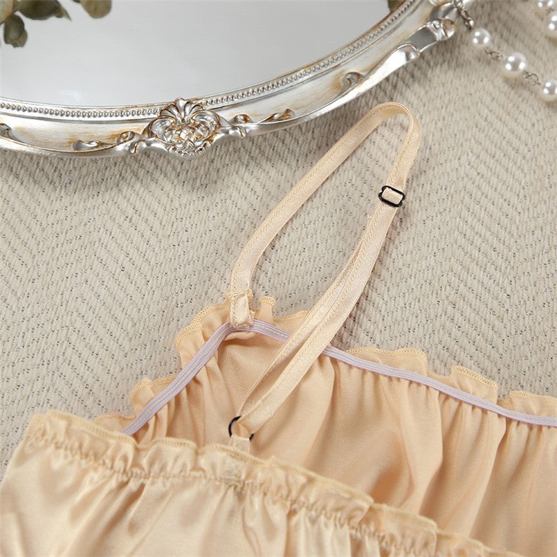 Long Sleeve Camisole and Shorts Lounge Set