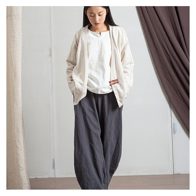 Relaxed-Fit Solid Color Trousers for Ultimate Comfort