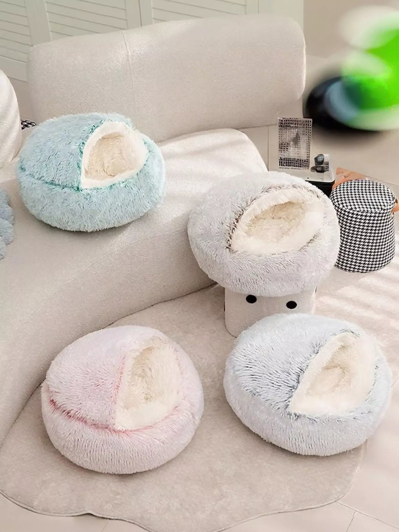 Round Plush Calming Pet Nest