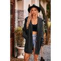 Solid Color Long Sleeves Lapel Single Breasted Knitted Sweater Outerwear