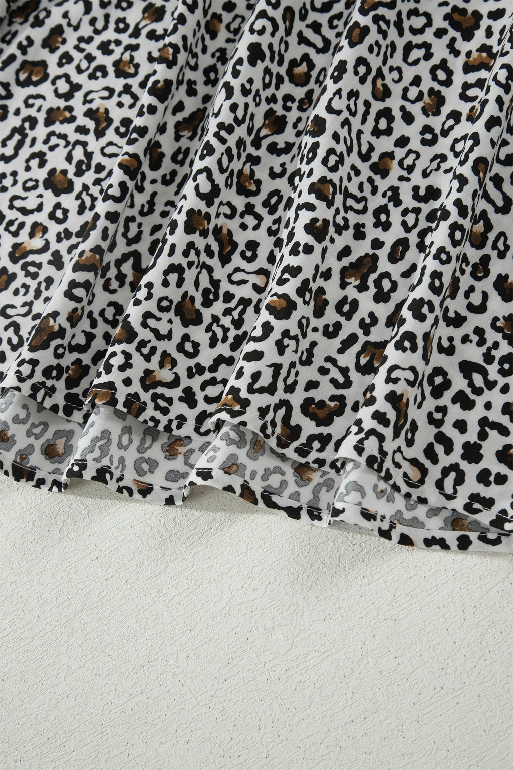 Beige Leopard Zip Front V Neck Cinched Waist Sleeveless Maxi Dress