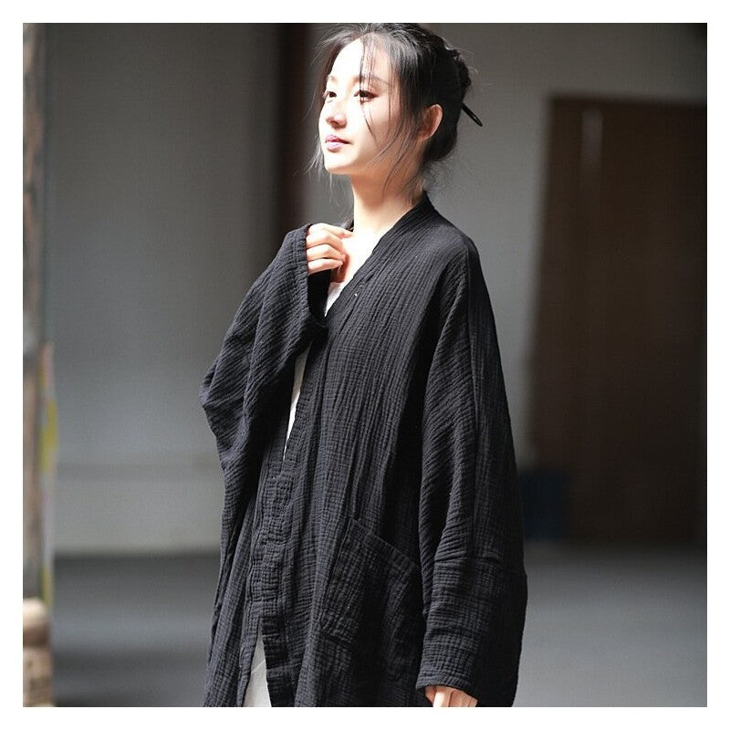 Cozy Relaxed-Fit Oversized Solid Cardigan