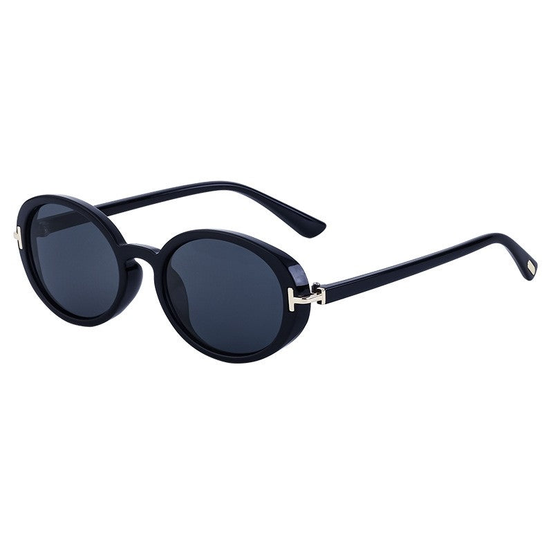 Oval Frame T-Shaped Sunglasses For Women's Fashion