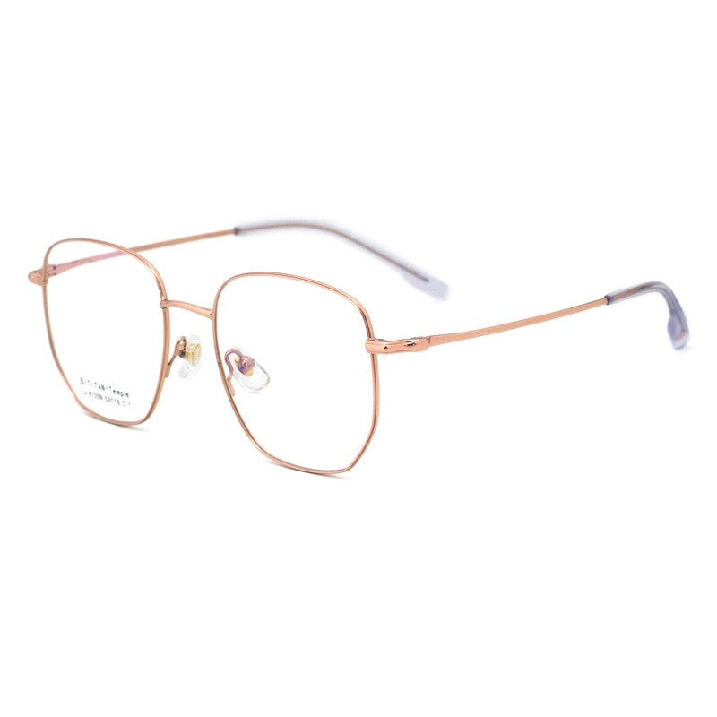 Fashion Ultra-Light Semi-Titanium Square Eyeglasses