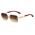 Fashion Retro Frameless UV400 Sun Protection Outdoor Eyewear Sunglasses